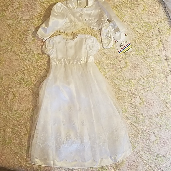 white gown with jacket